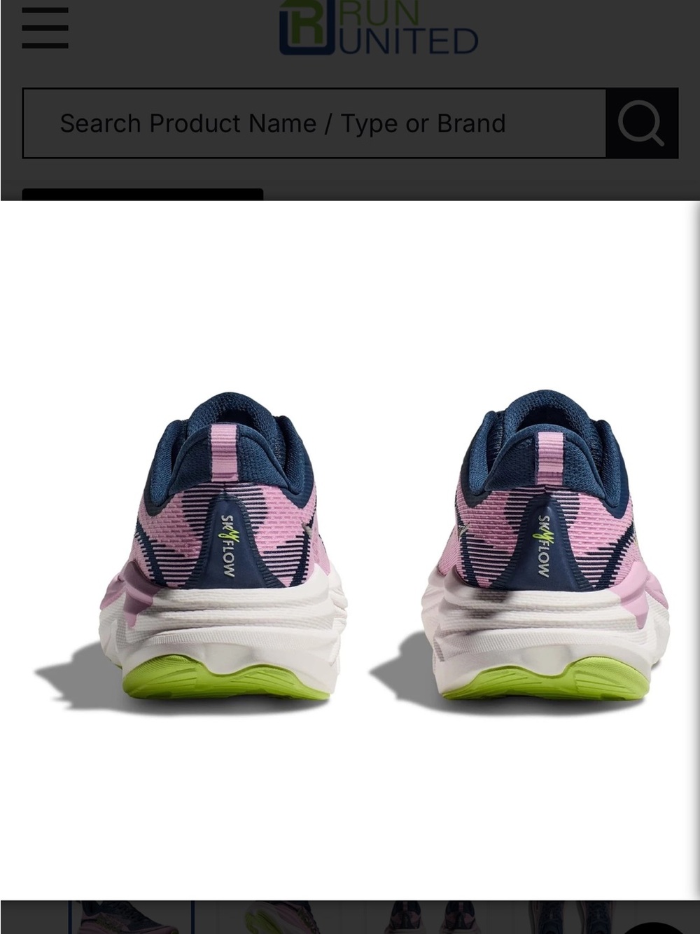 HOKA Skyflow Women's Pink & Navy Running Shoe - Picture 4 of 6